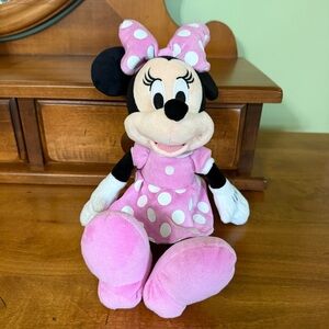 Disney Pink and White Minnie Mouse Stuffed Animal